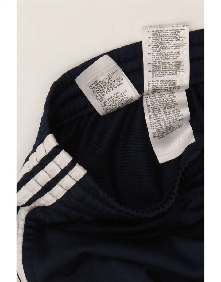 Pantaloni della tuta da ragazzo Adidas 9-10 anni in poliestere blu navy