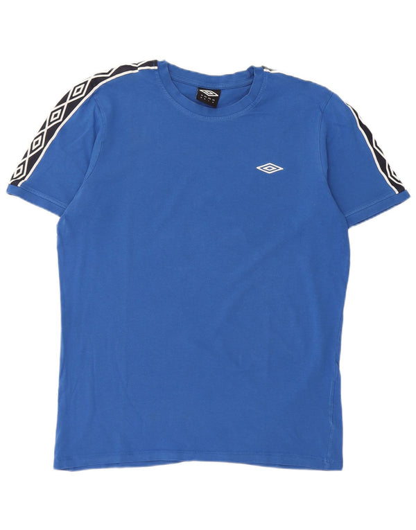 Umbro Mens Graphic T-Shirt Top Medium Blue Colourblock