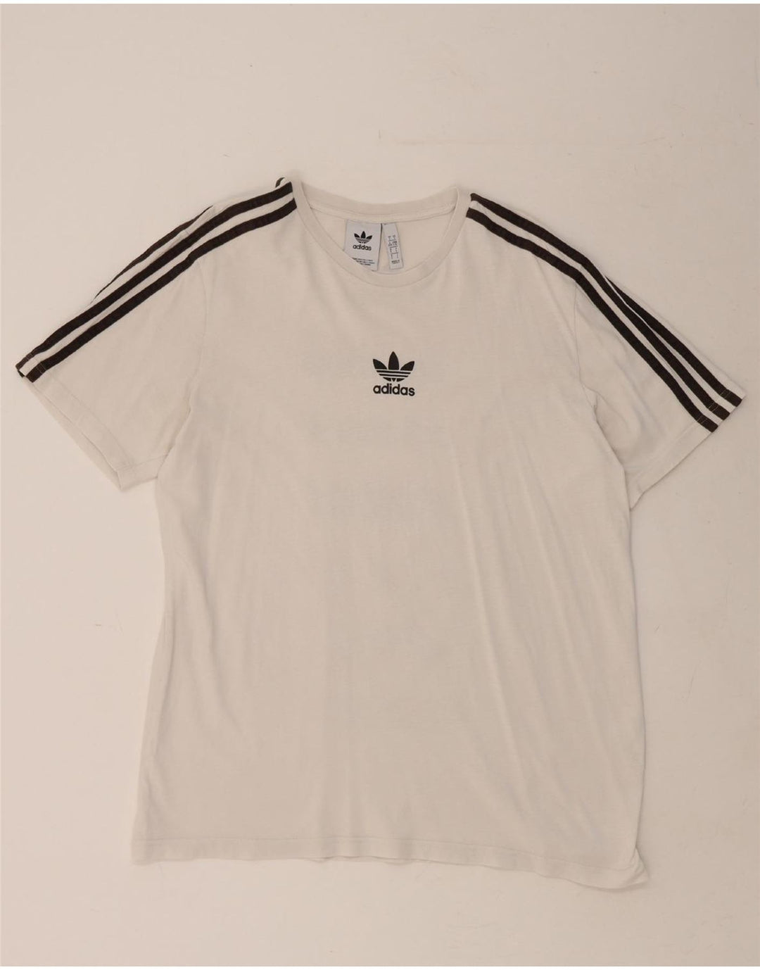 ADIDAS Mens Graphic T-Shirt Top Large White Vintage Adidas and Second-Hand Adidas from Messina Hembry 