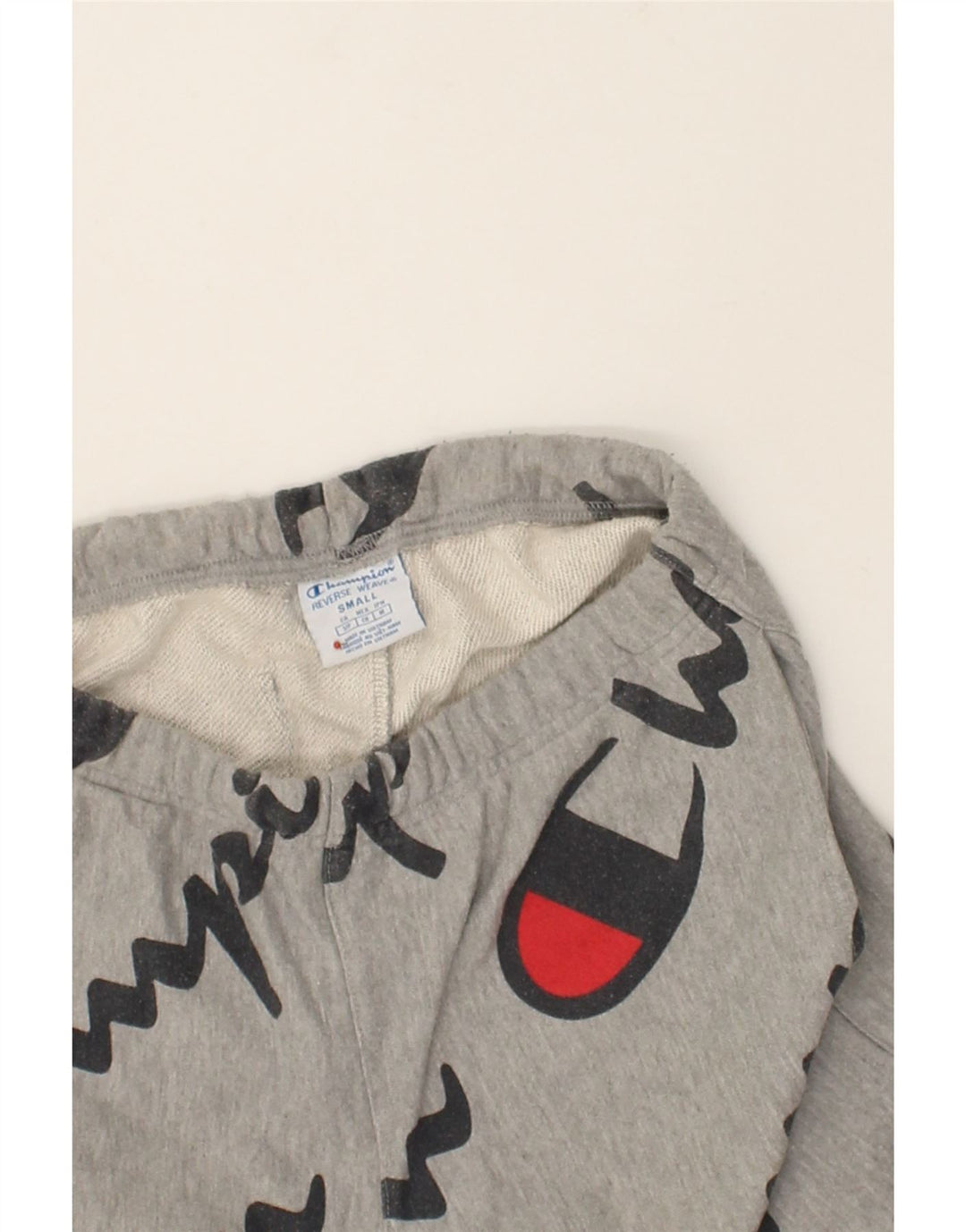 CHAMPION Mens Graphic Sport Shorts Small Grey Cotton | Vintage Champion | Thrift | Second-Hand Champion | Used Clothing | Messina Hembry 