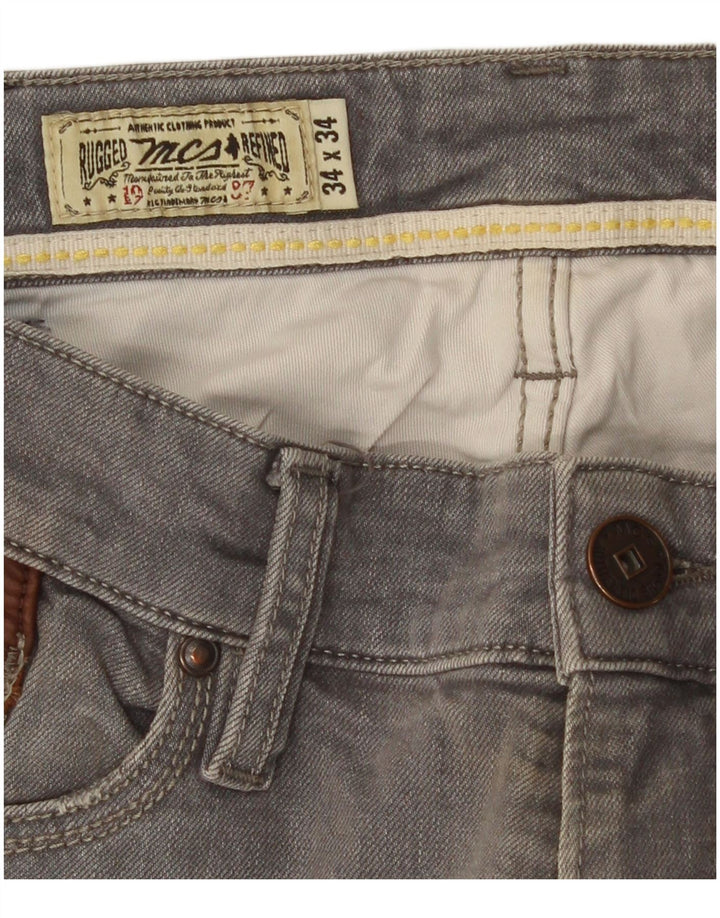 Marlboro Classics Mens Regular Tapered Jeans W34 L30 Grey