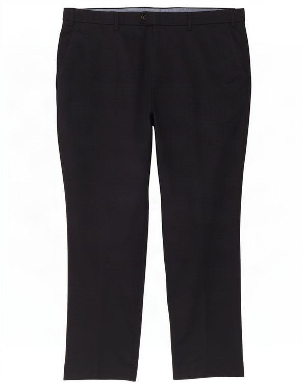 Marks & Spencer Męskie spodnie garniturowe slim fit W40 L29 Granatowa bawełna