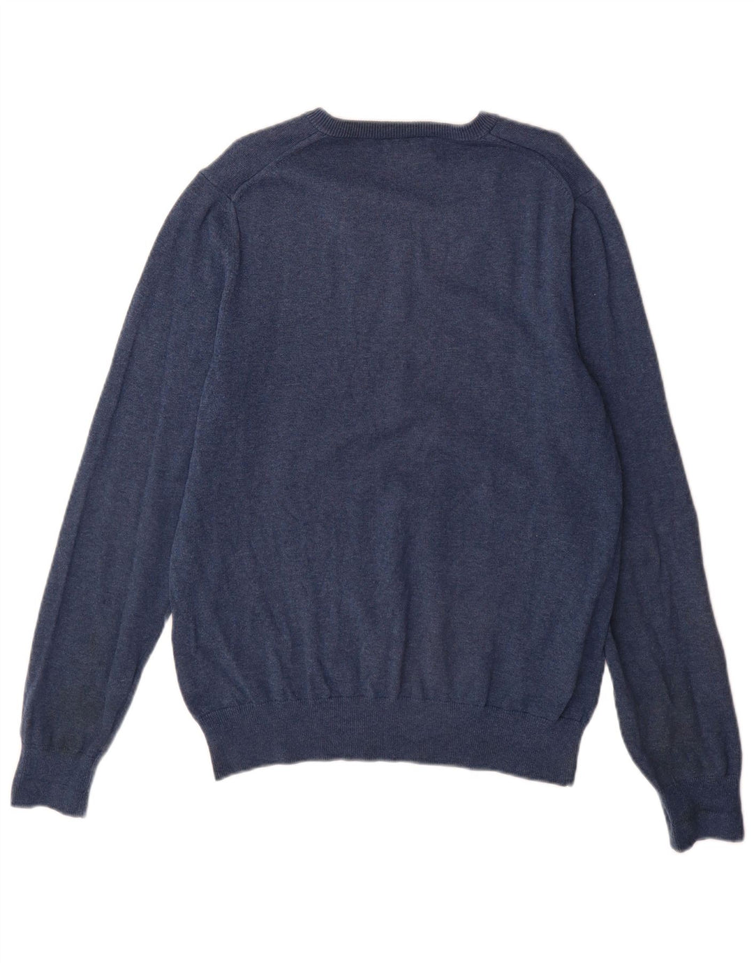 Marks & Spencer Pull Col V Homme Bleu Moyen Coton