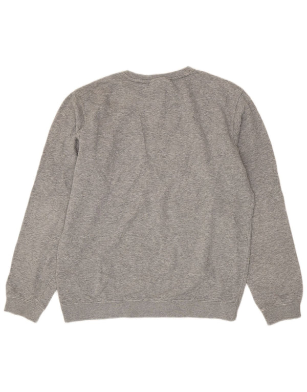 Nike Mens Graphic Sweatshirt Jumper Medium Grey Flecked Cotton