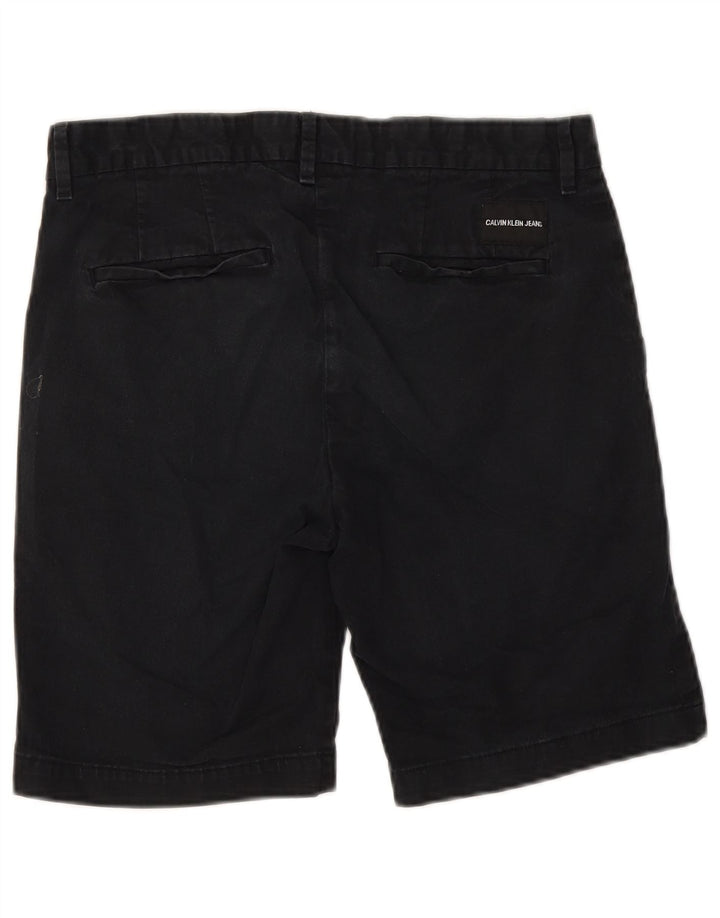 Calvin Klein Mens Chino Shorts W30 Medium  Navy Blue Cotton