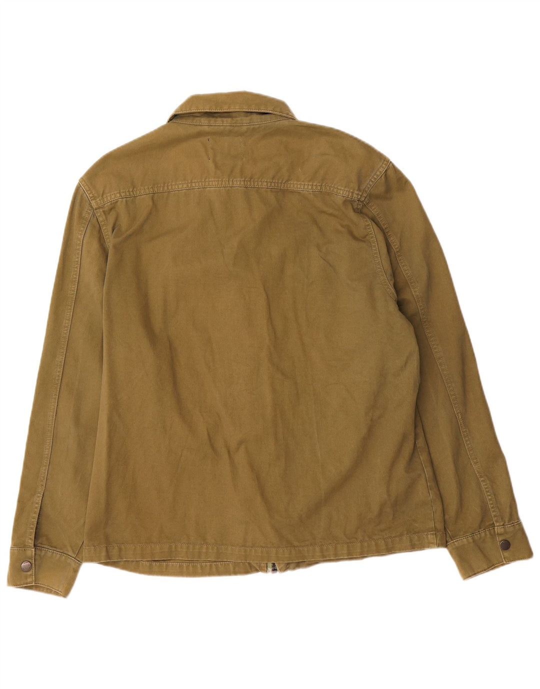 Zara Mens Bomber Jacket UK 42 XL Green Cotton