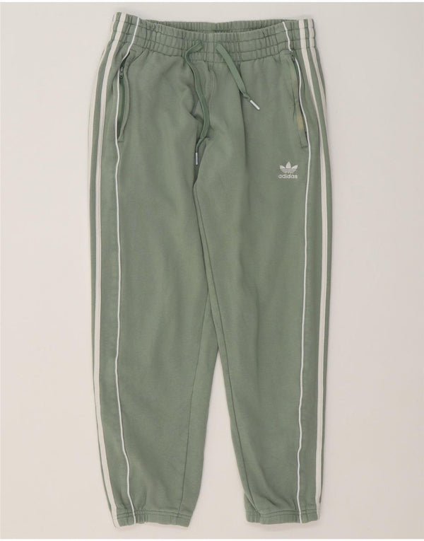 Adidas Pantalon de survêtement pour femme Joggers UK 14 Coton vert moyen