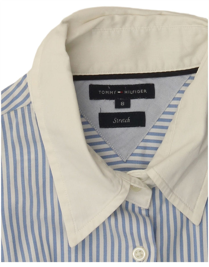 Tommy Hilfiger Camisa para Mujer US 8 Mediana Rayas Azules