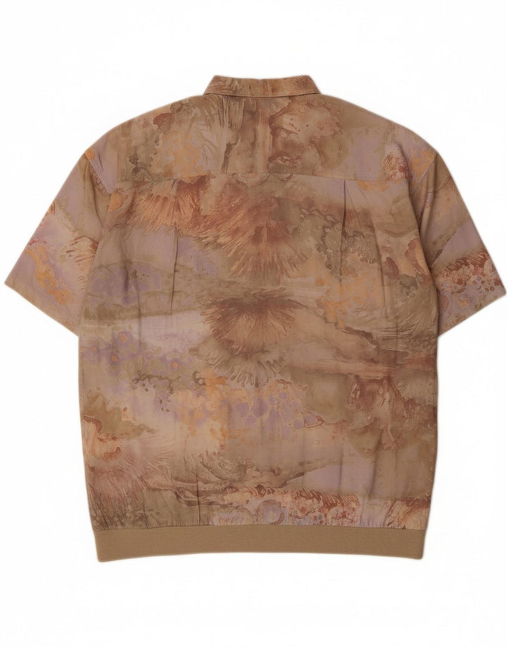 CANDA Mens Abstract Pattern Pullover Shirt IT 52/54 Large Beige Vintage Canda and Second-Hand Canda from Messina Hembry 
