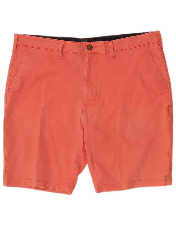 Marks & Spencer Mens Chino Shorts W36 Large Pink Cotton
