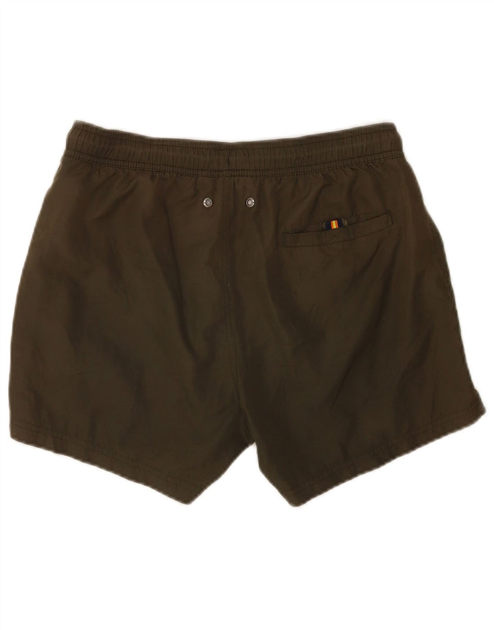 Pantaloncini da bagno regolari da uomo K-Way in poliestere verde medio