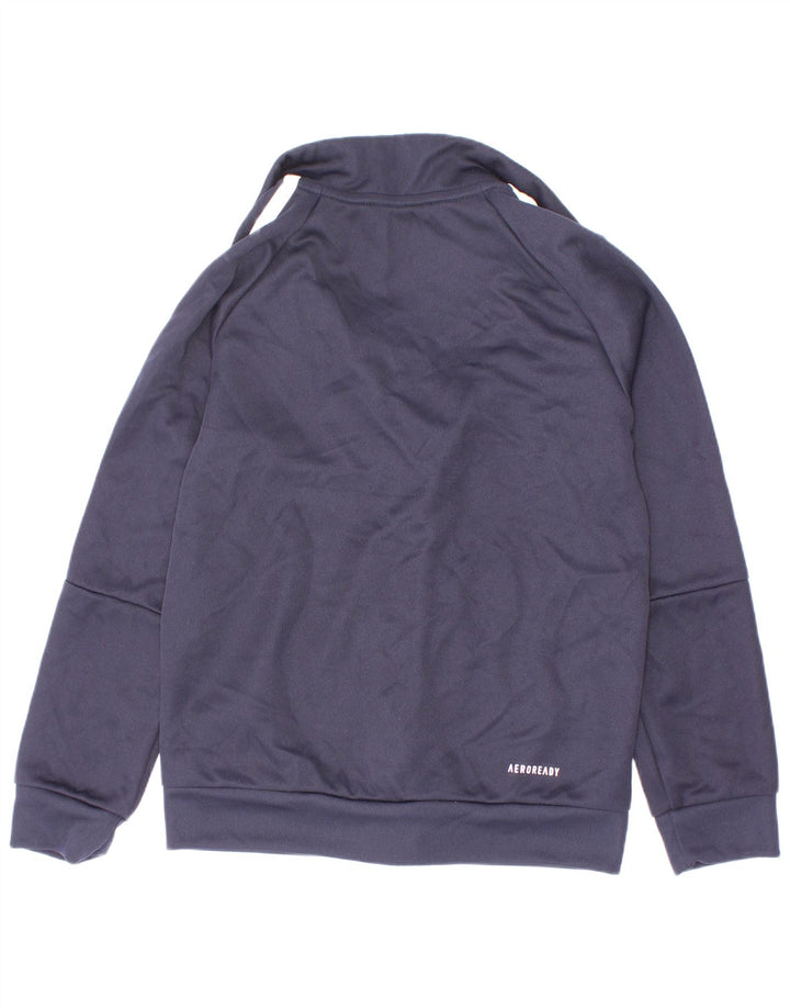Adidas Boys Aeroready Tracksuit Topjakke 7-8 år Navy Blue Polyester