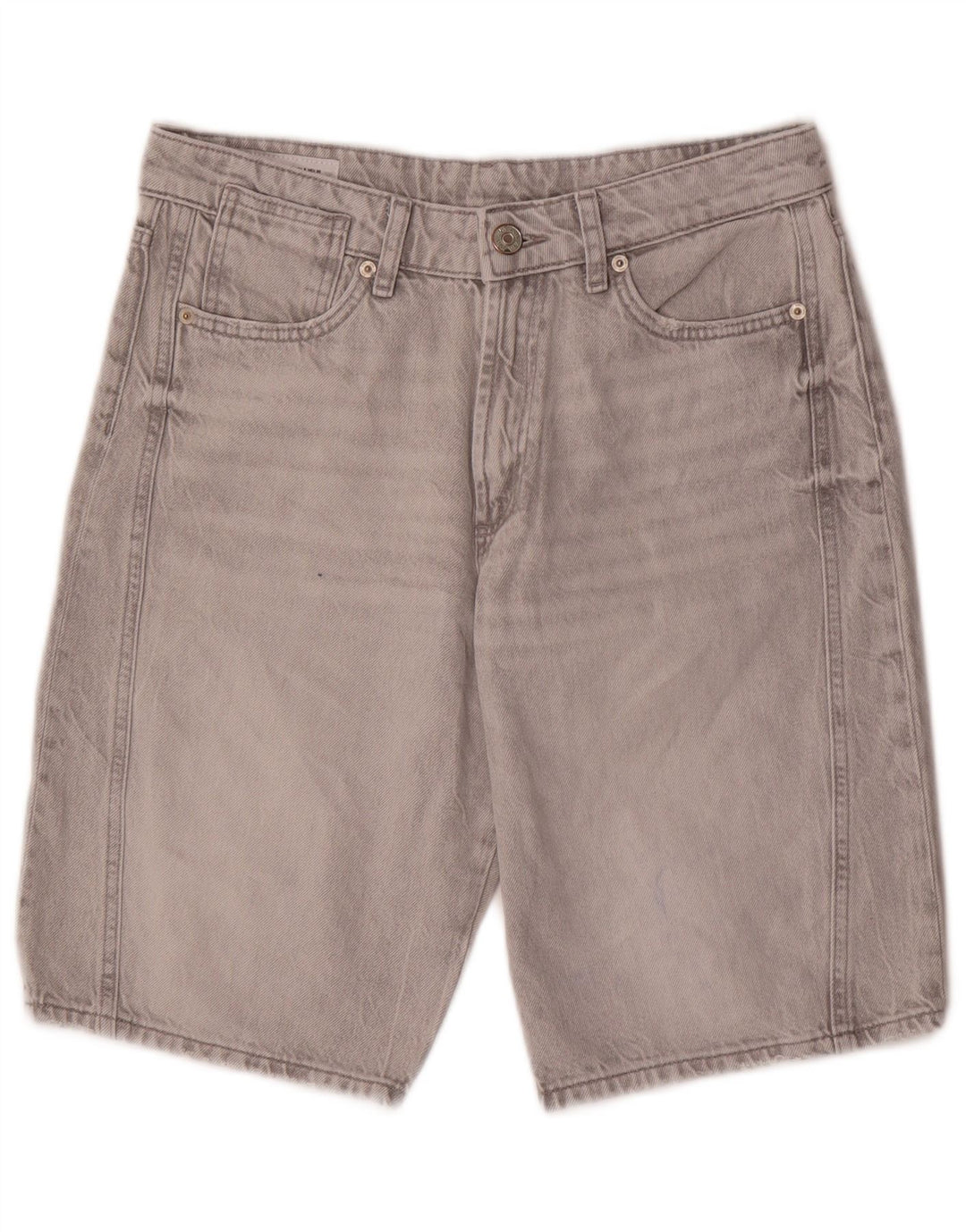 ZARA Womens Denim Shorts EU 40 Medium W30  Grey