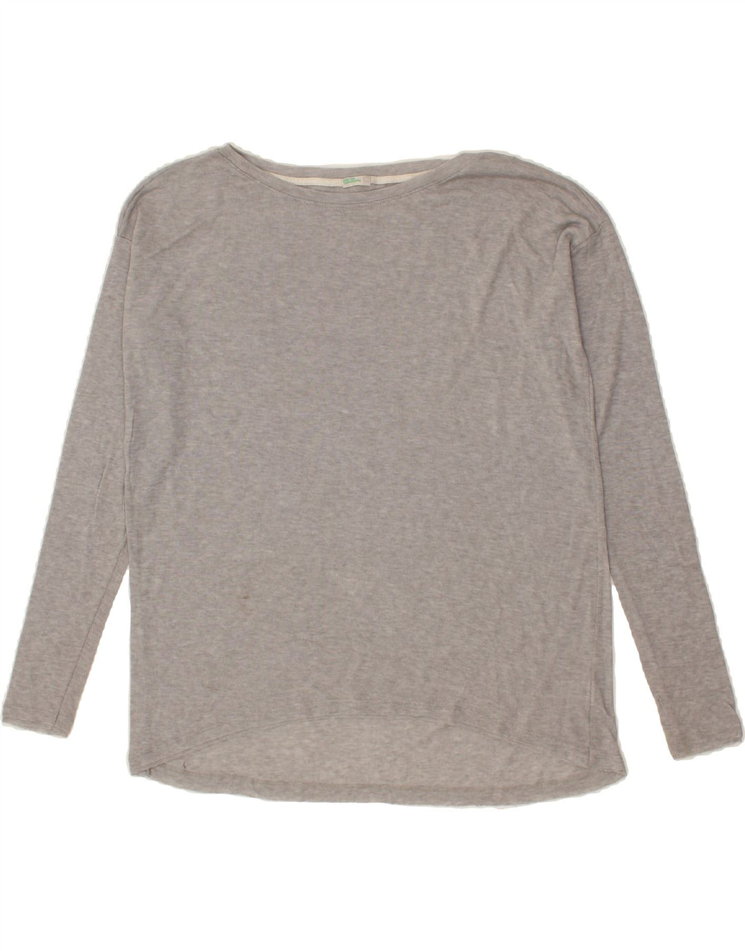 BENETTON Womens Top Long Sleeve UK 16 Large Grey Vintage Benetton and Second-Hand Benetton from Messina Hembry 