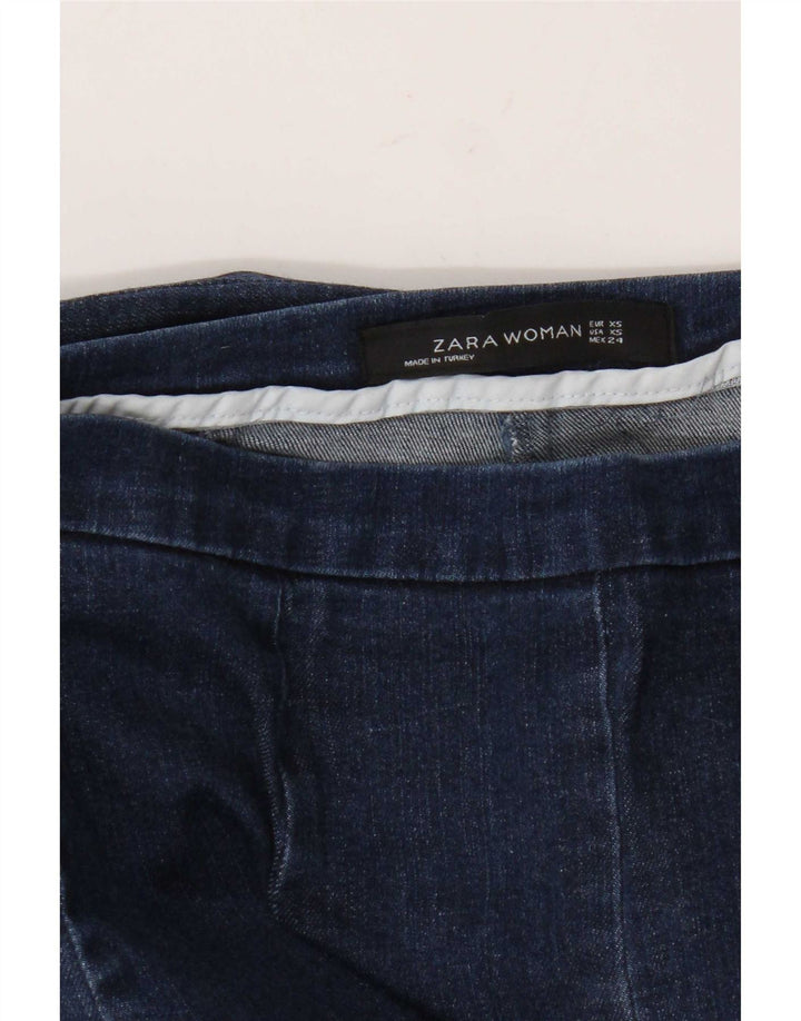Zara Womens Flared Jeans XS W24 L29 Navy Blue