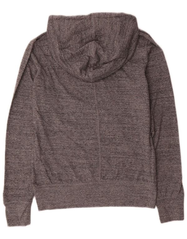 Felpa con cappuccio grafica da donna Nike UK 14 cotone screziato grigio medio
