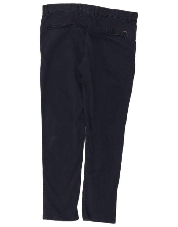 Hugo Boss Pantalon Chino Slim Homme W34 L29 Bleu Marine Coton