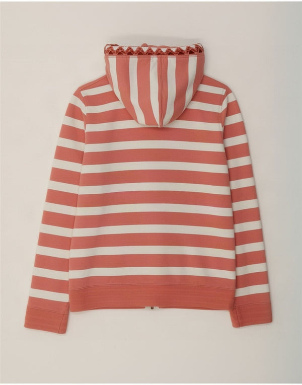 Fat Face Damen-Kapuzenpullover mit Reißverschluss, Gr. 10, Größe S, rosa, gestreift, Baumwolle