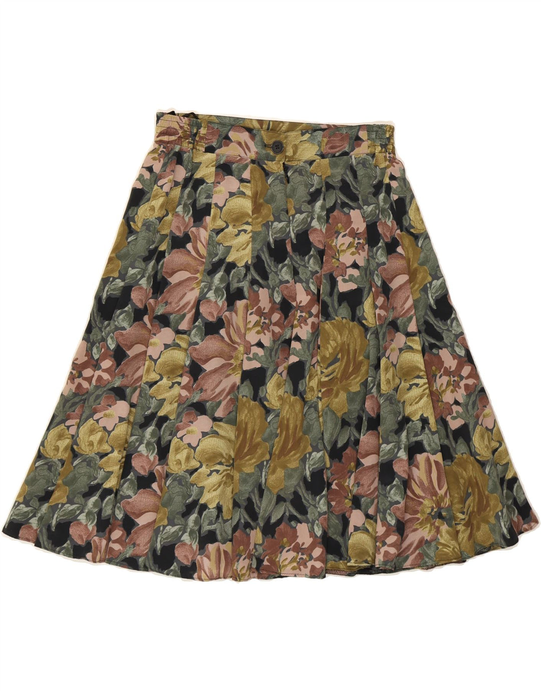 VERSE Womens Pleated Skirt EU 38 Medium W26 Multicoloured Floral Vintage Verse and Second-Hand Verse from Messina Hembry 
