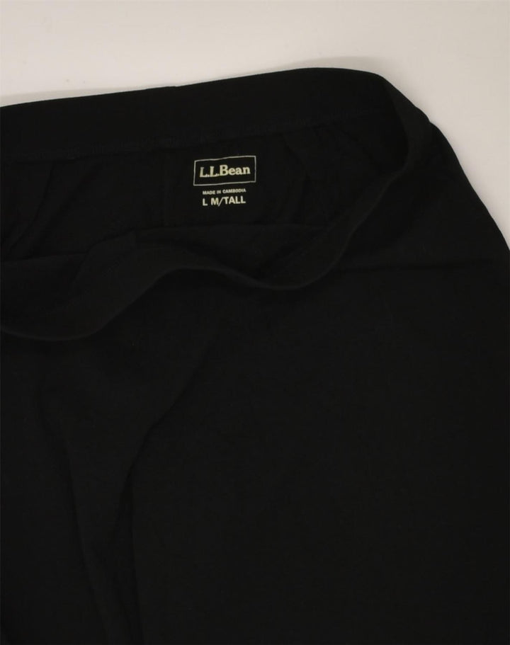 L.L.BEAN Womens Tall Bootcut Casual Trousers Medium W33 L32  Black Cotton | Vintage L.L.Bean | Thrift | Second-Hand L.L.Bean | Used Clothing | Messina Hembry 