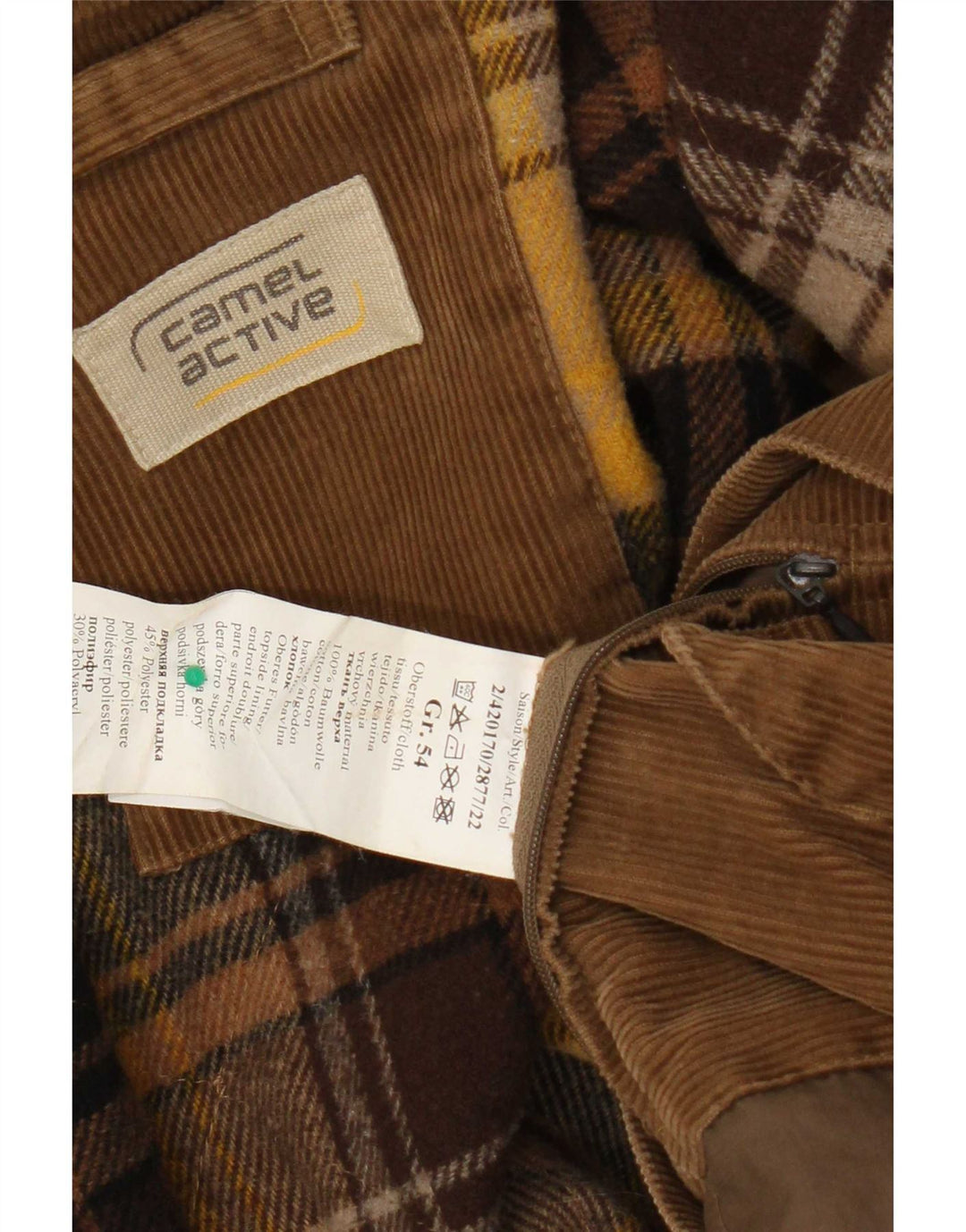 Camel Active Herre Corduroy Jacket IT 54 XL Beige Bomuld
