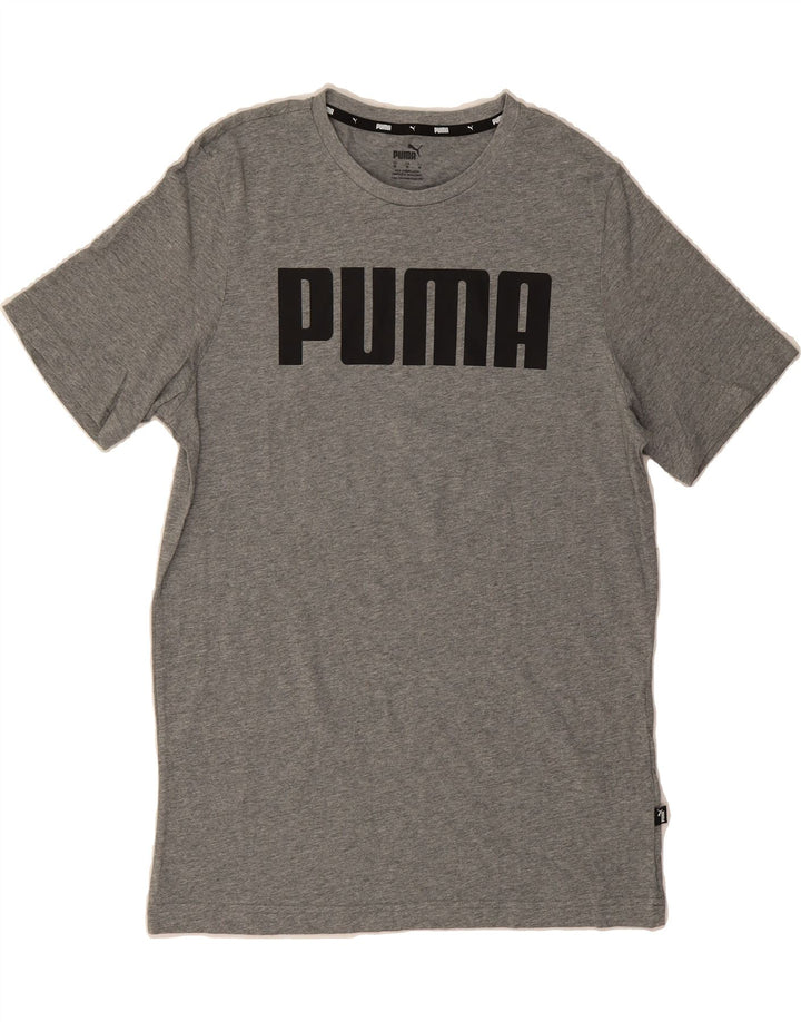 PUMA Mens Graphic T-Shirt Top Medium Grey Cotton Vintage Puma and Second-Hand Puma from Messina Hembry 