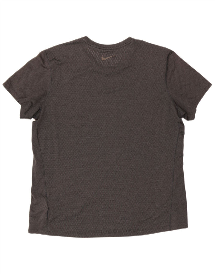 T-shirt Nike Dri Fit da uomo XL in poliestere color block grigio