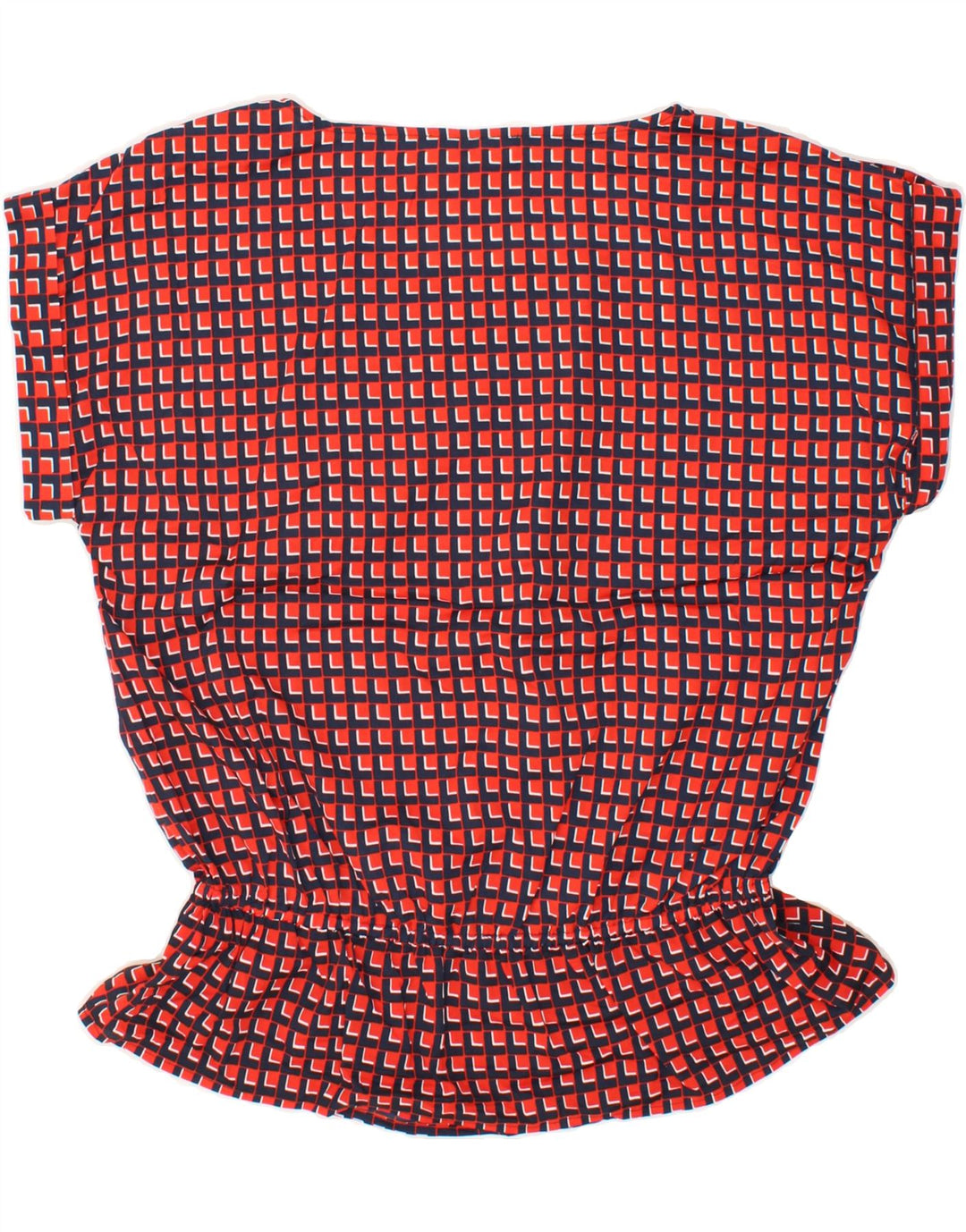 MICHAEL KORS Womens Blouse Top UK 16 Large Red Geometric Polyester Vintage Michael Kors and Second-Hand Michael Kors from Messina Hembry 