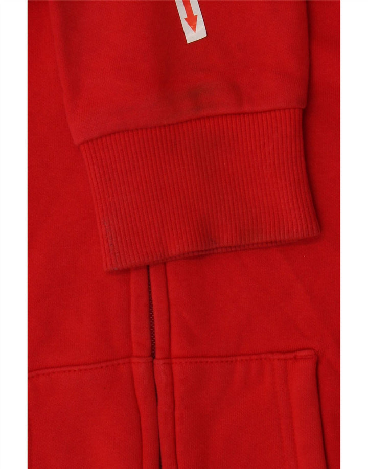 Puma Mujer Chándal Top Chaqueta UK 14 Mediano Rojo Algodón