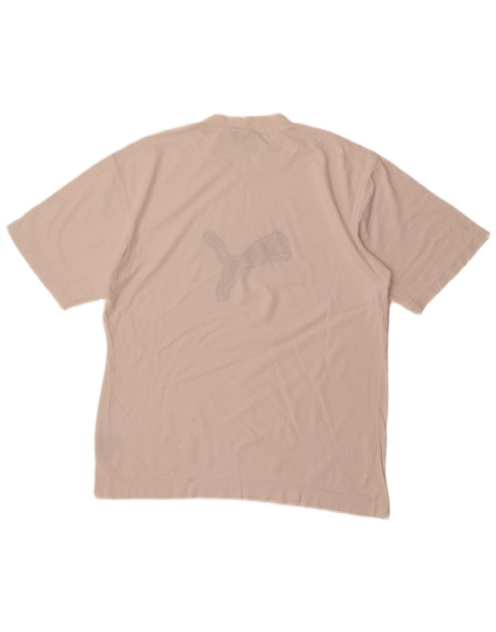 Puma Mens Graphic T-Shirt Top Medium White Cotton