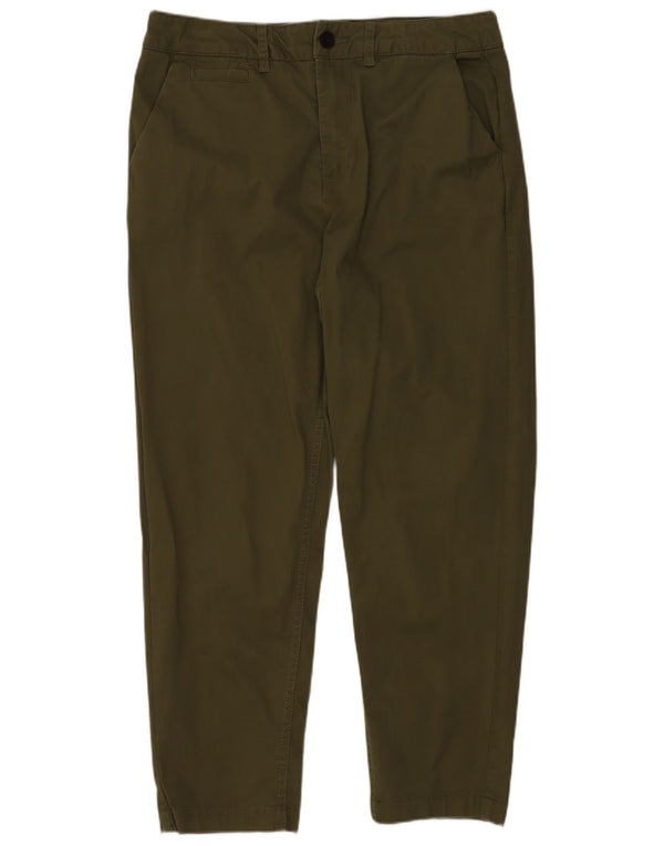 Pantaloni chino affusolati da donna Fat Face UK 10 piccoli W30 L25 cotone verde