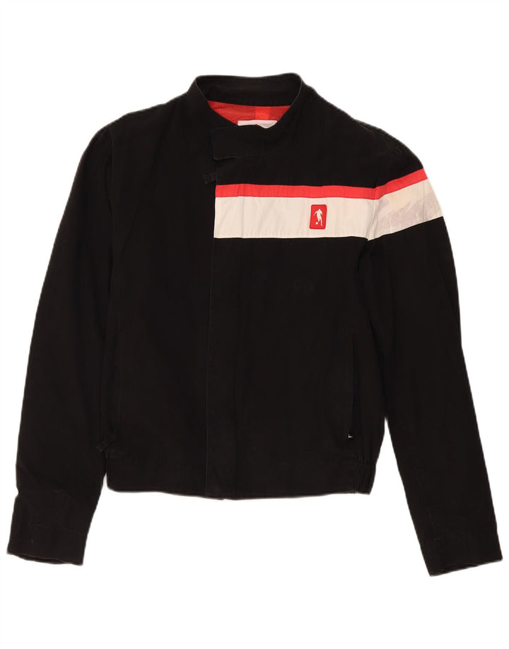 Bikkembergs Veste Bomber Femme UK 14 Coton Colorblock Noir Moyen