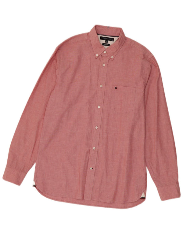 Tommy Hilfiger Herre Regular Fit skjorte Medium Pink Bomuld