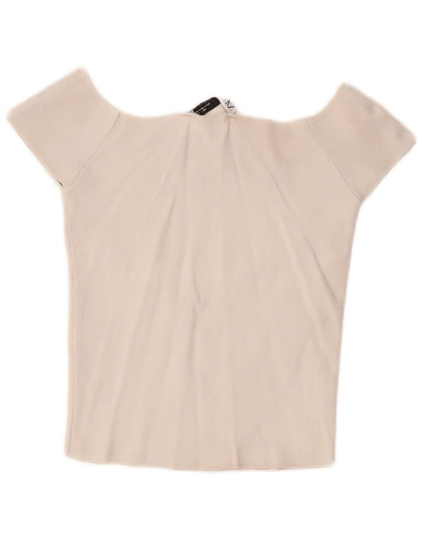 Top Zara da donna con spalle scoperte UK 12 bianco medio