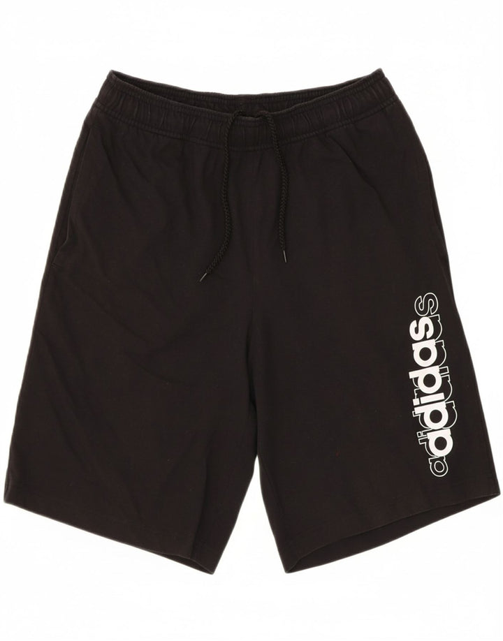 ADIDAS Mens Graphic Sport Shorts Medium  Black Cotton Vintage Adidas and Second-Hand Adidas from Messina Hembry 