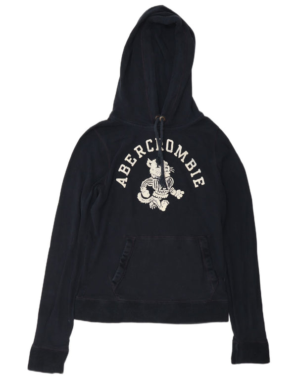 Abercrombie & Fitch Damen Muscle Hoodie Pullover UK 16 Large Marineblau