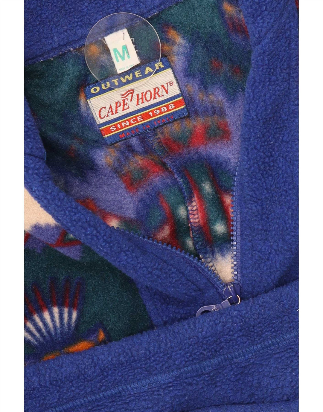 Cape Horn Herre lynlås hals Fleece Jumper Medium Blå Geometrisk Polyester