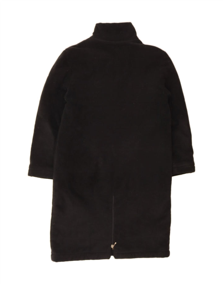 FILA Womens Fleece Overcoat UK 10 Small Black Polyester Vintage Fila and Second-Hand Fila from Messina Hembry 