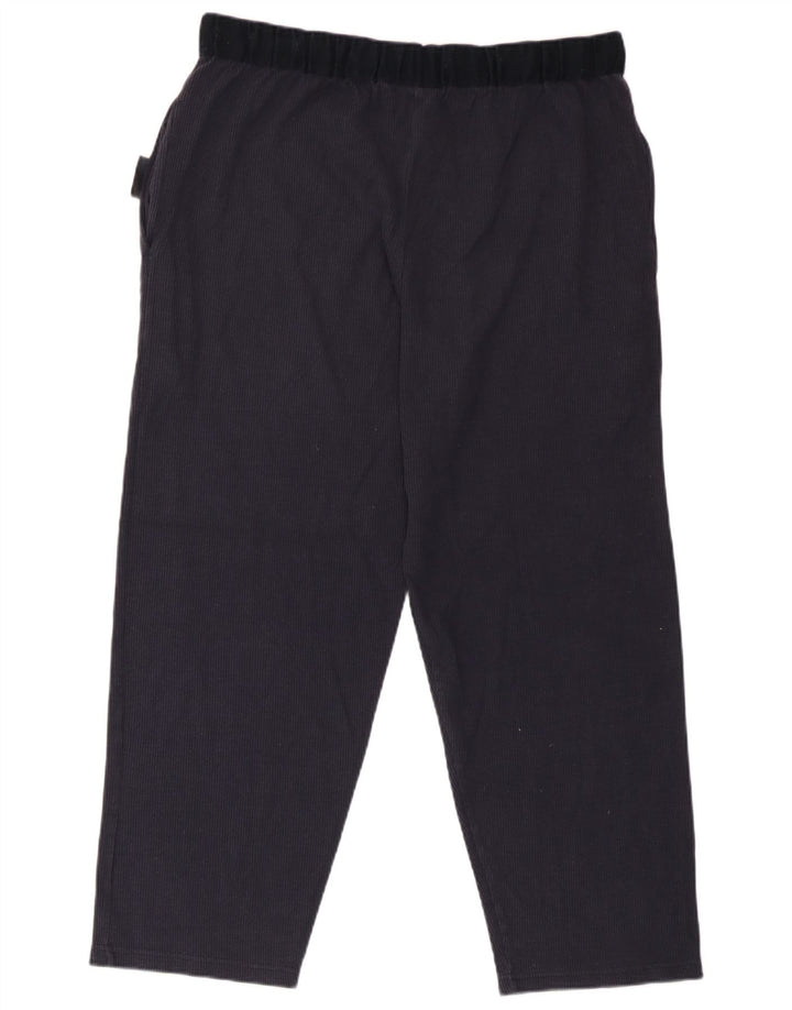 Marks & Spencer Mens Crop Tracksuit Trousers Medium Navy Blue Cotton