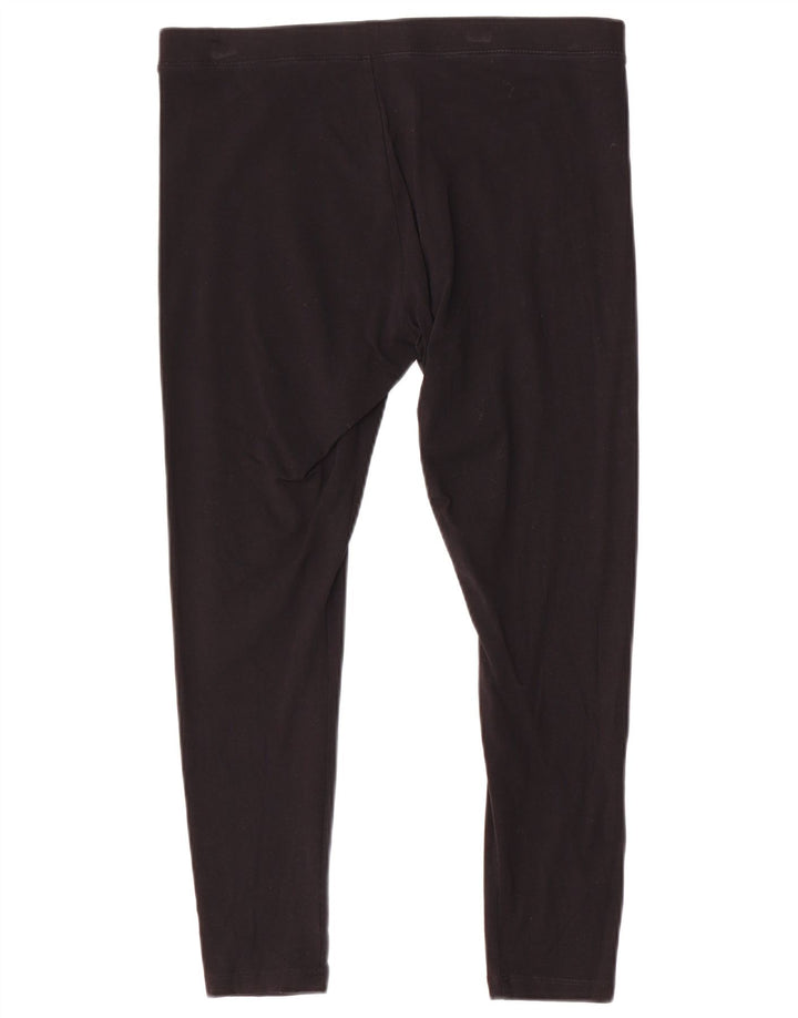 Marks & Spencer Womens Leggings UK 14 Large Black Cotton