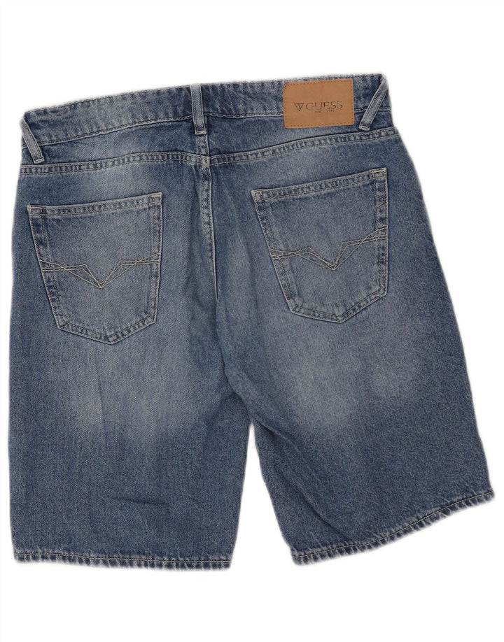 Guess Womens Denim Shorts W30 Medium Blue Cotton