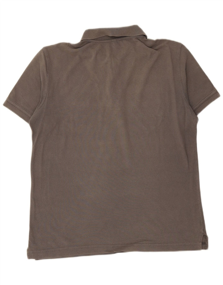 BENETTON Mens Polo Shirt Medium Grey