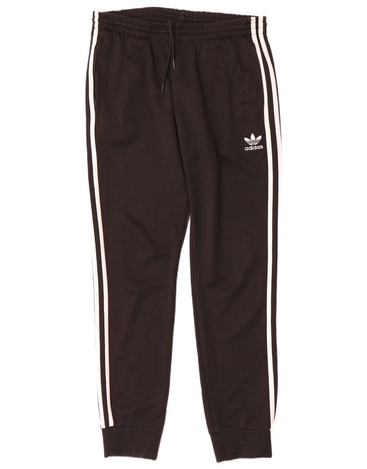 Adidas Mens Tracksuit Trousers Joggers Medium Black Polyester