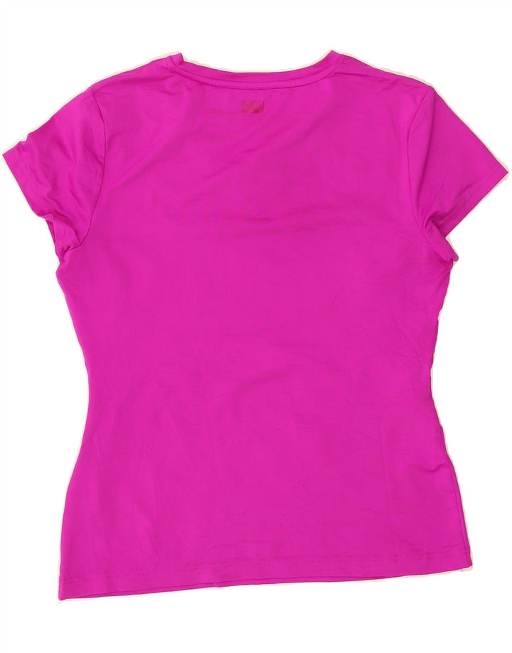 FILA Womens T-Shirt Top UK 12 Medium Pink Vintage Fila and Second-Hand Fila from Messina Hembry 