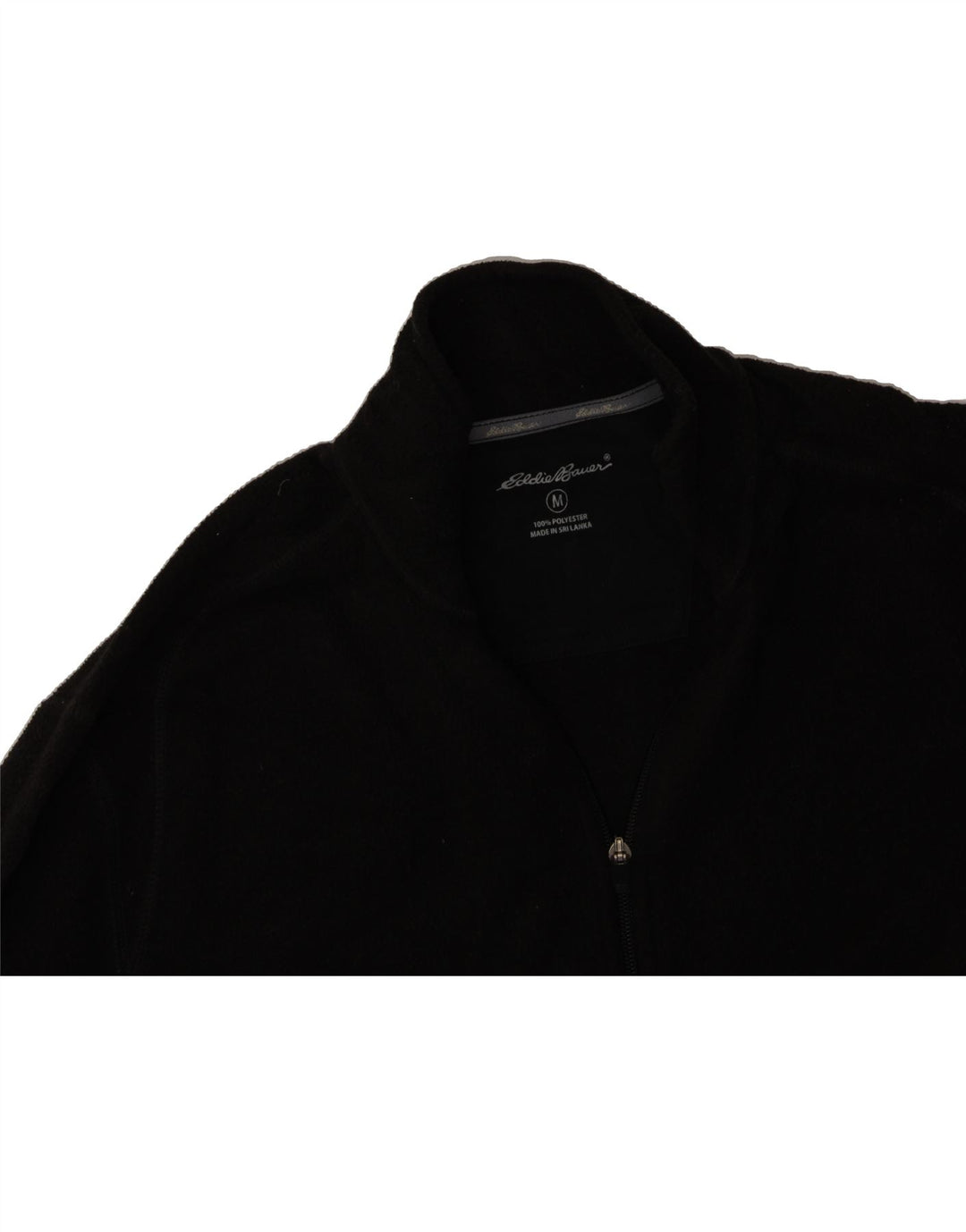 EDDIE BAUER Mens Fleece Jacket UK 38 Medium Black Colourblock Polyester Vintage Eddie Bauer and Second-Hand Eddie Bauer from Messina Hembry 