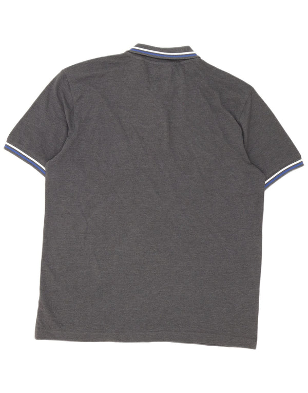 Kappa Mens Polo Shirt 2XL Grey Striped
