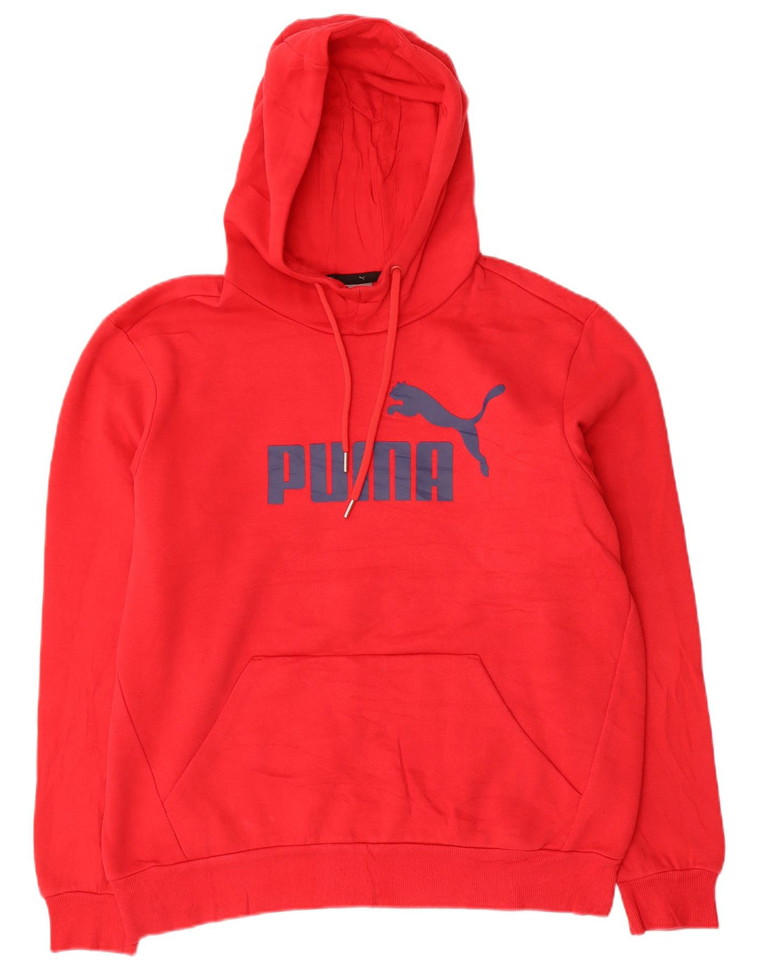 Puma Mens Graphic Hoodie Jumper Medium Red Cotton