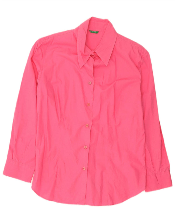 Benetton Chemise Large Rose Coton Femme