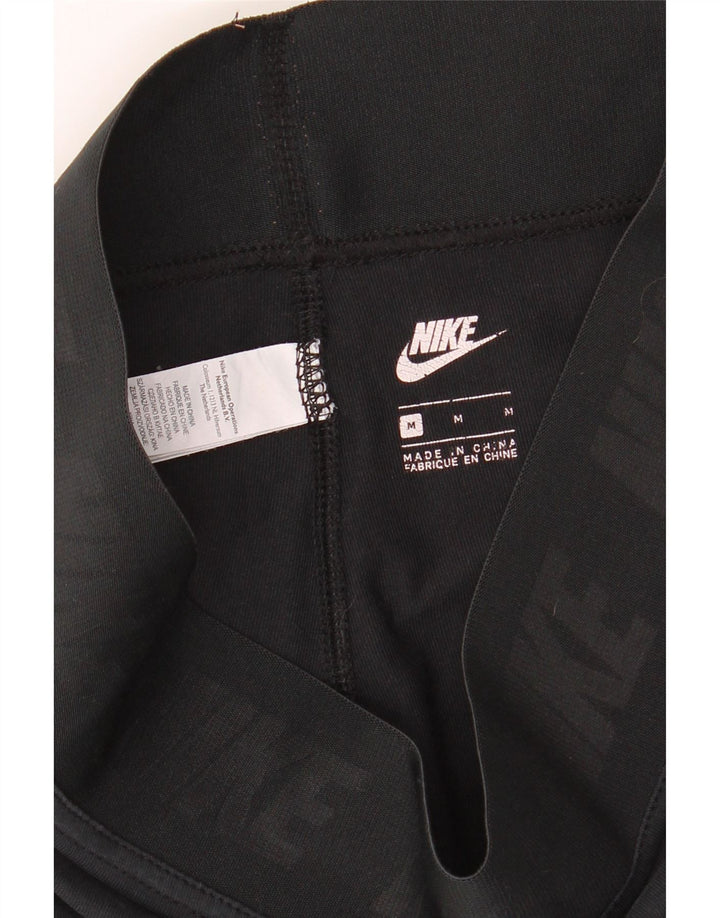 NIKE Womens Graphic Leggings UK 12 Medium Black Cotton Vintage Nike and Second-Hand Nike from Messina Hembry 