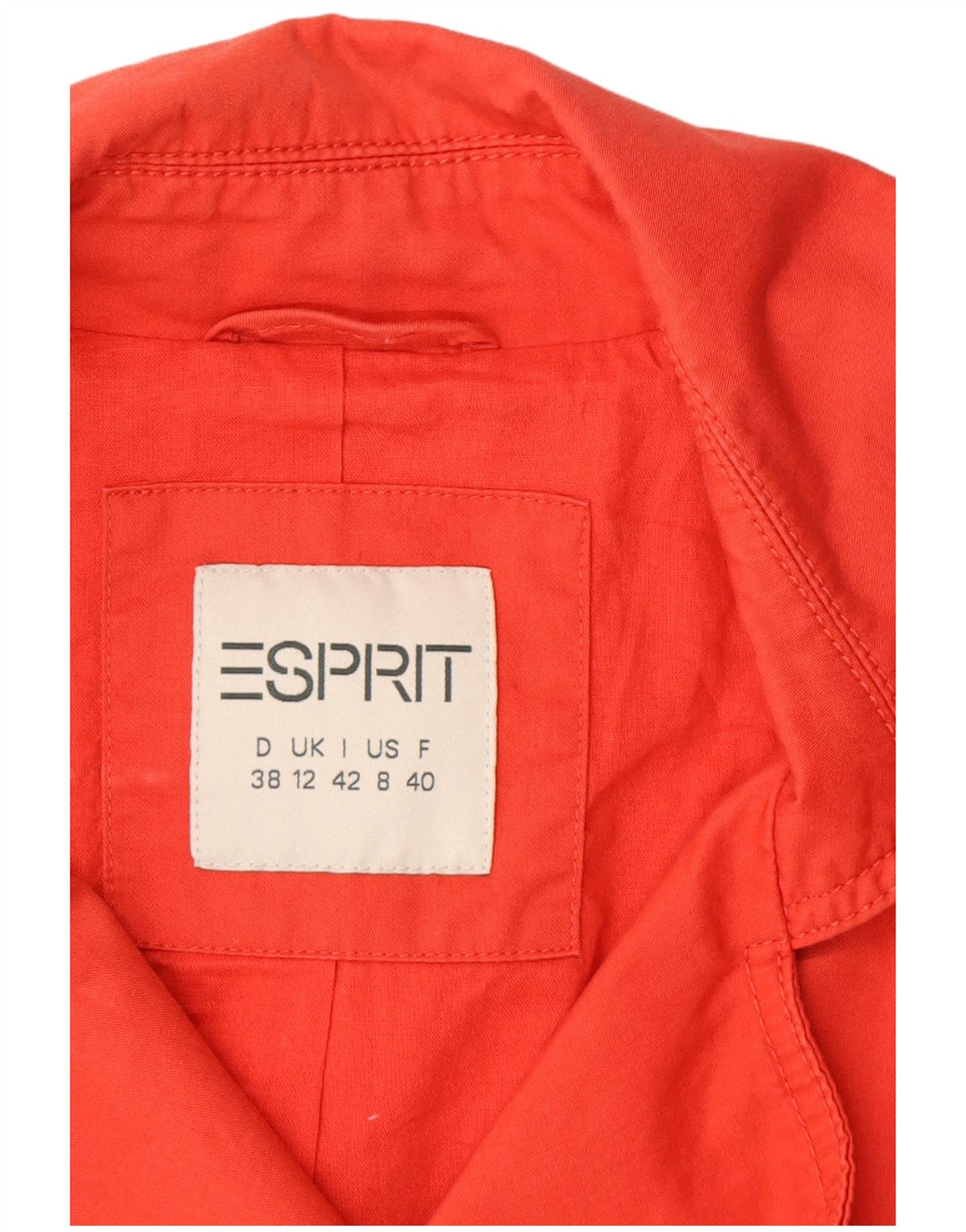 Esprit Womens Trench Coat UK 12 Medium  Red